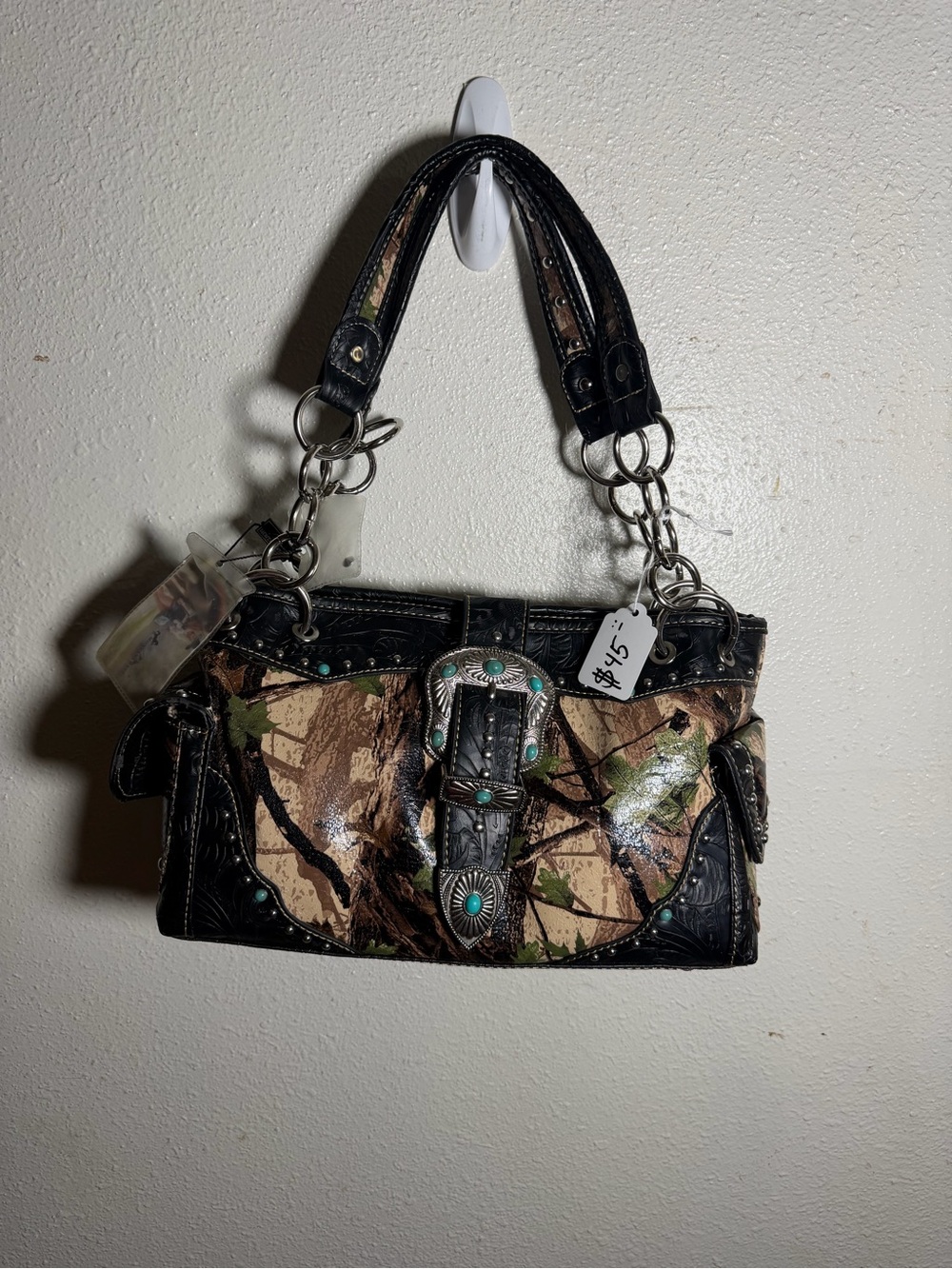 Montana West Camouflage Shoulder Bag with Black Trim
